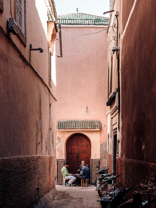 Playing Cards in Marrakech, Morocco